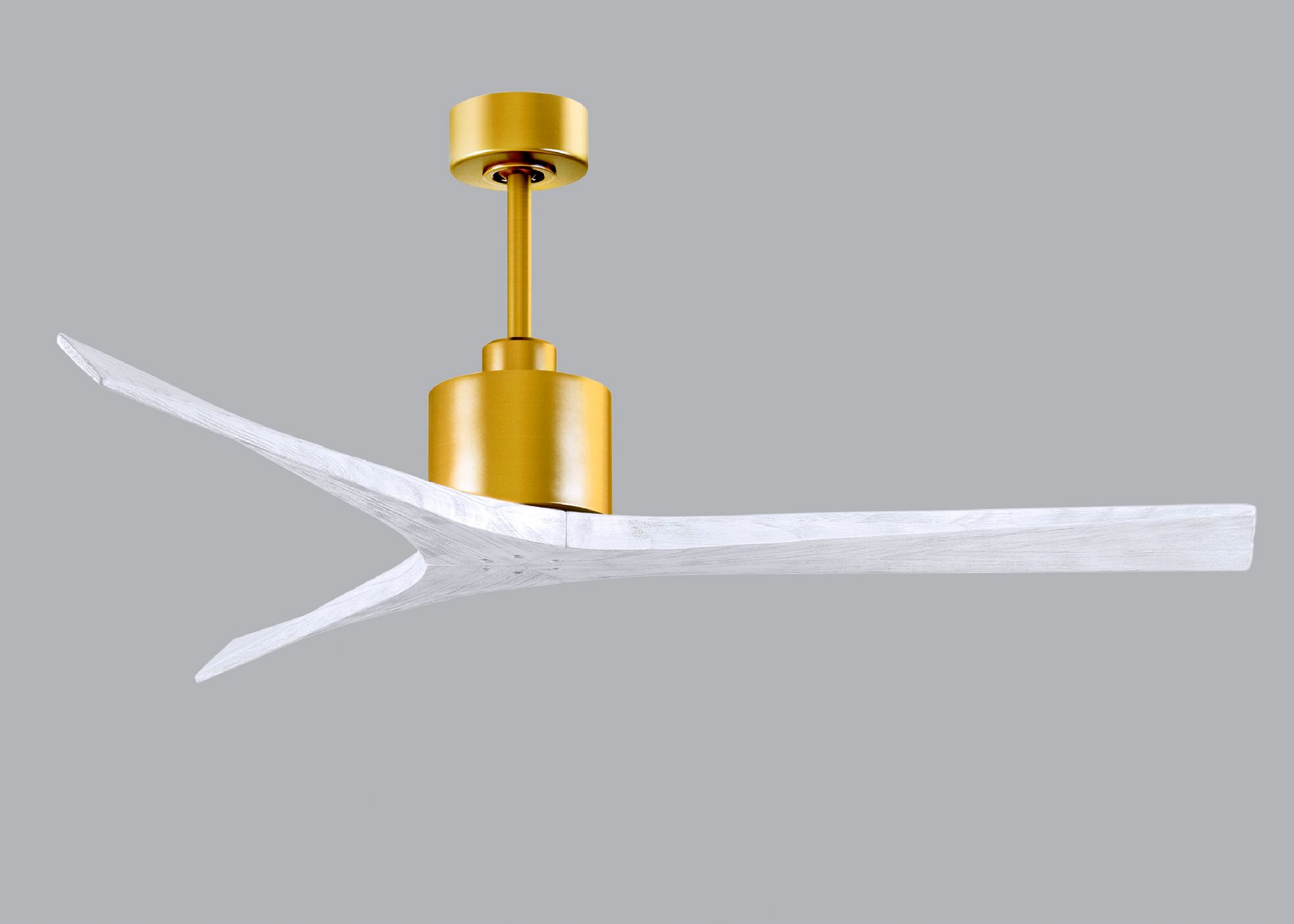Image 3 60" Mollywood White and Brushed Brass 3-Blade Ceiling Fan more views