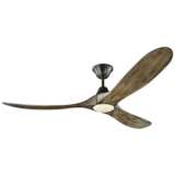 60&quot; Monte Carlo Maverick Aged Pewter LED Damp Rated Fan with Remote