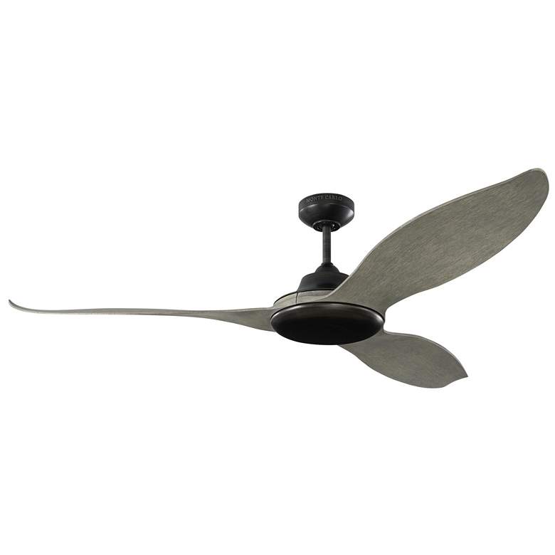 60&quot; Monte Carlo Stockton Aged Pewter Damp Rated LED Fan with Remote more views