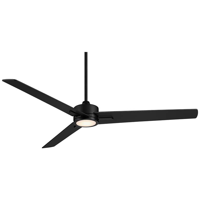 60 inch Monte Largo Matte Black Modern LED Ceiling Fan with Remote
