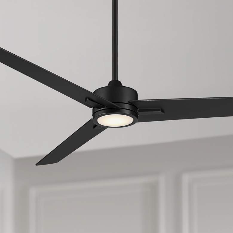 Image 2 60 inch Monte Largo Matte Black Modern LED Ceiling Fan with Remote