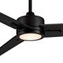 60" Monte Largo Matte Black Modern LED Ceiling Fan with Remote in scene