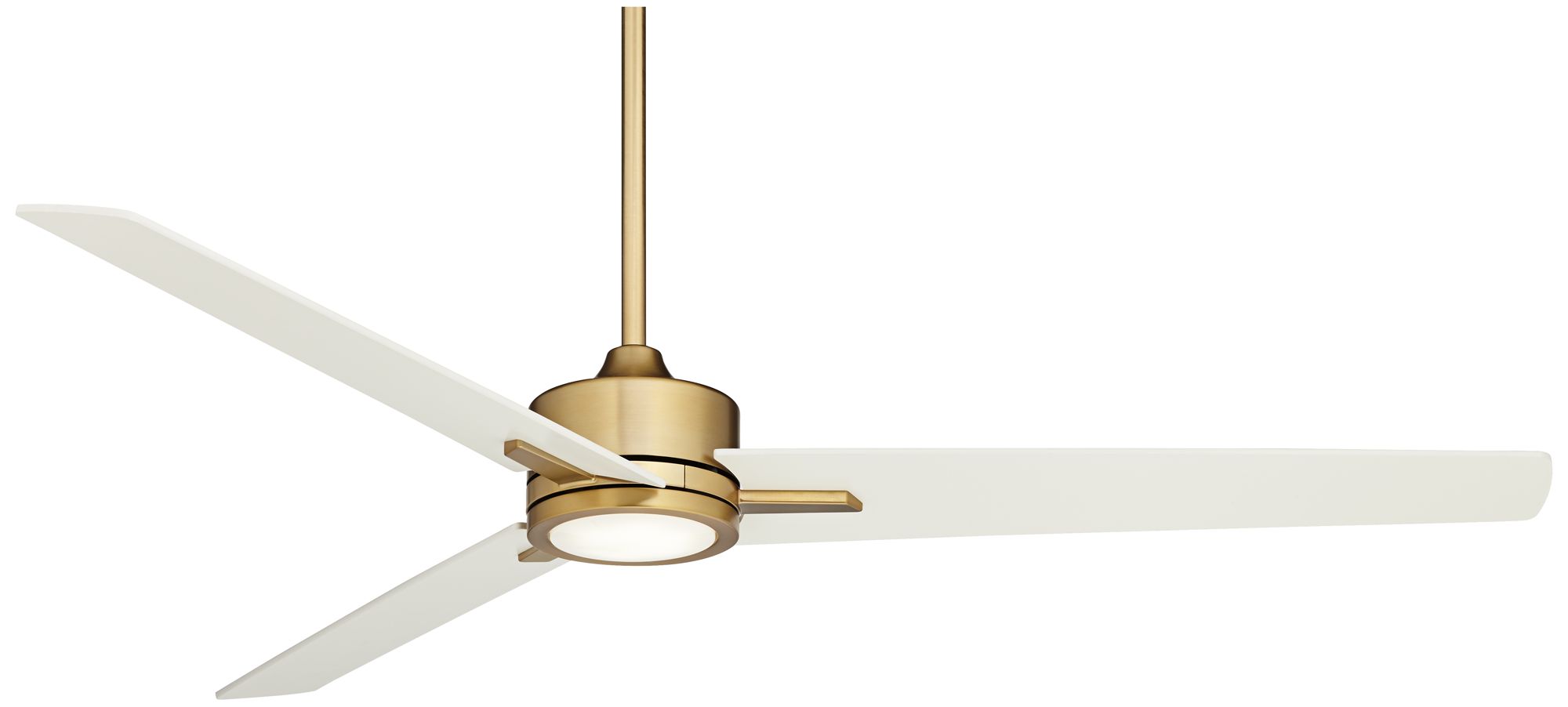 Image 2 60" Monte Largo Soft Brass LED Bond Bridge Ceiling Fan with Remote