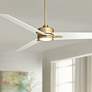 1_60" Monte Largo Soft Brass LED Ceiling Fan with Remote Control