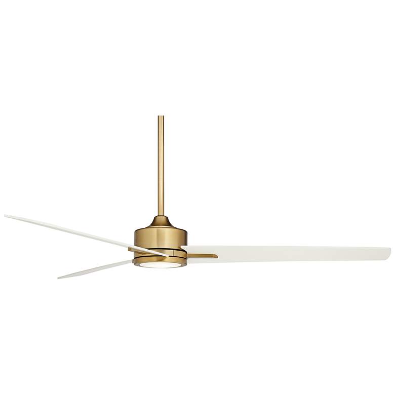 Image 5 60" Monte Largo Soft Brass LED Ceiling Fan with Remote Control more views