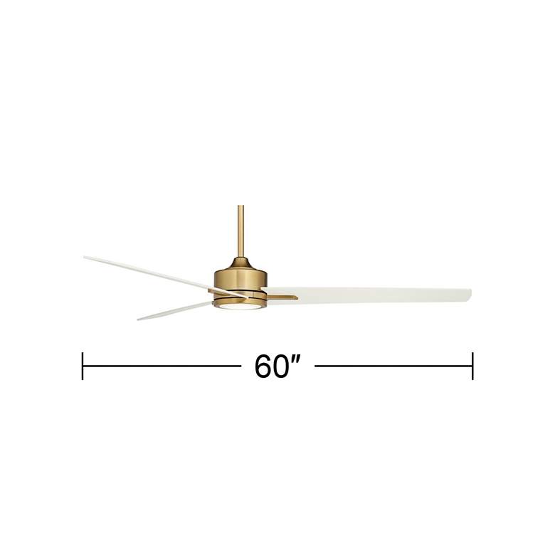 Image 7 60" Monte Largo Soft Brass LED Ceiling Fan with Remote Control more views