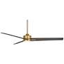 60" Monte Largo Soft Brass LED Ceiling Fan with Remote Control