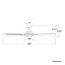 6_60" Mykonos 5 Bronze 3500K LED Ceiling Fan w/ Walnut Blades more views