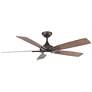 2_60" Mykonos Bronze 2700K LED Ceiling Fan w/ Barn Wood Blades