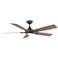 60" Mykonos Bronze 2700K LED Ceiling Fan w/ Barn Wood Blades