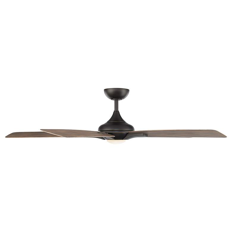 Image 3 60" Mykonos Bronze 2700K LED Ceiling Fan w/ Barn Wood Blades more views