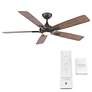 7_60" Mykonos Bronze 2700K LED Ceiling Fan w/ Barn Wood Blades more views