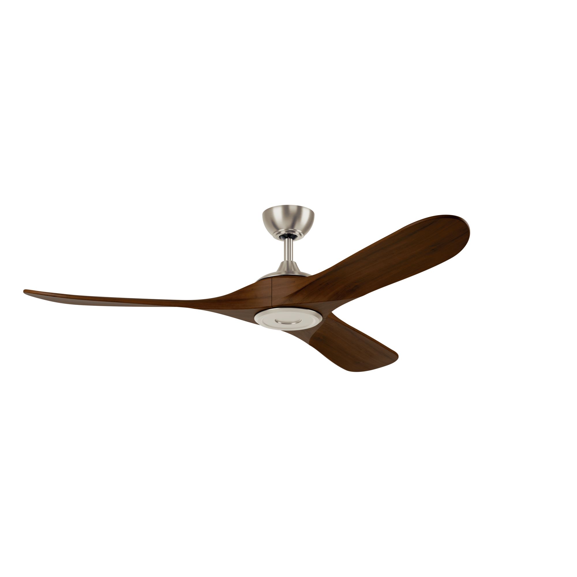 Image 6 60 Inch Mylo Ceiling Fan in Brushed Nickel with Natural Walnut Wood Blades more views