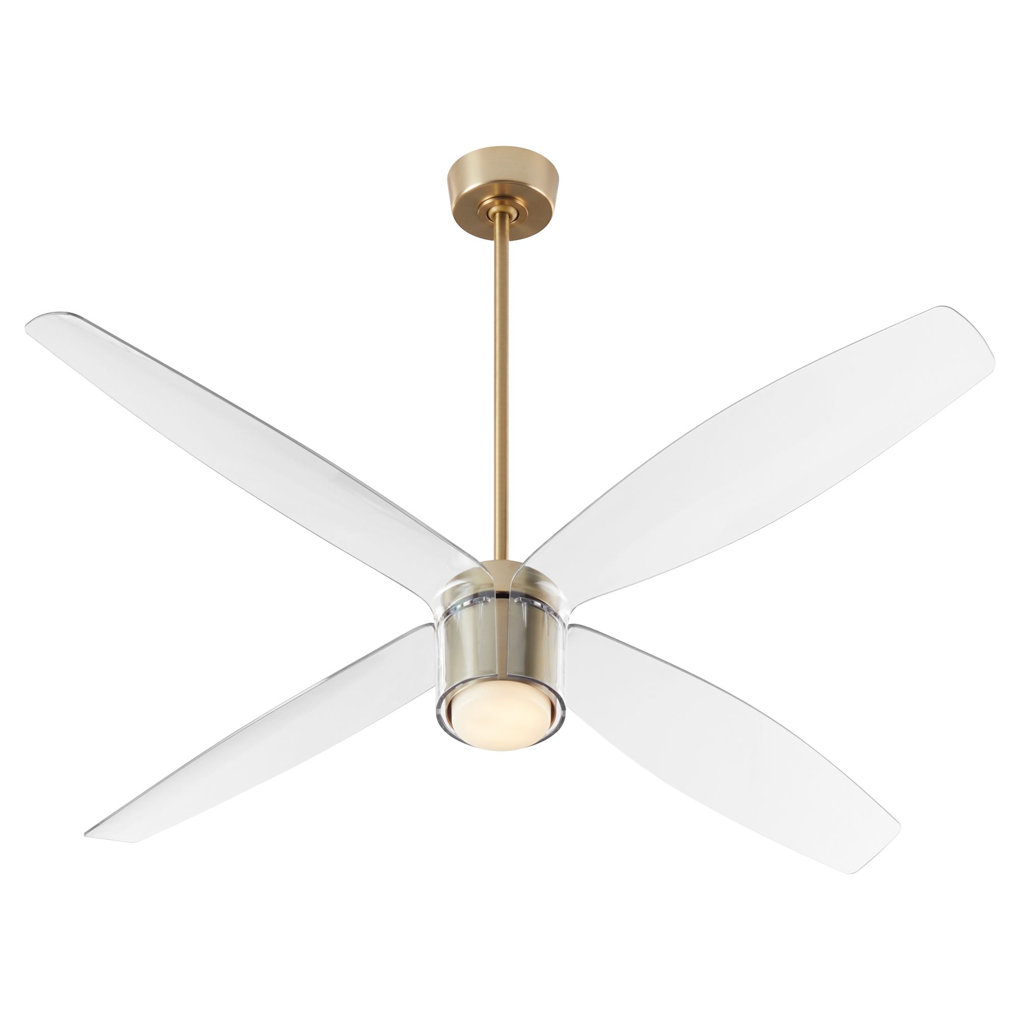 Image 4 60" Oxygen Samaran Brass Damp Ceiling Fan with Wall Control more views