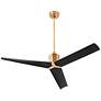 1_60" Oxygen Strato Brass and Black Damp Ceiling Fan with Wall Control