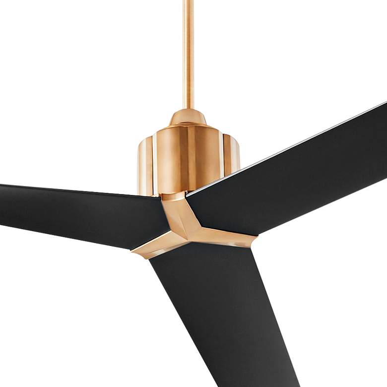Image 2 60" Oxygen Strato Brass and Black Damp Ceiling Fan with Wall Control more views