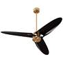 1_60" Oxygen Xega Aged Brass and Black Damp Rated Smart Ceiling Fan