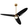 3_60" Oxygen Xega Aged Brass and Black Damp Rated Smart Ceiling Fan more views