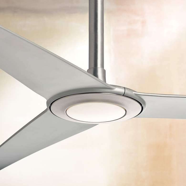 Image 1 60 inch Ozone&#174; LED Brushed Nickel Ceiling Fan - 12 inch Extension