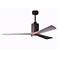 60" Patricia-3 Bronze LED Ceiling Fan with Barn Wood Blades