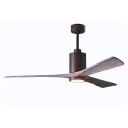 60" Patricia-3 Bronze LED Ceiling Fan with Barn Wood Blades