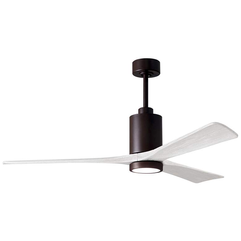 Image 1 60" Patricia-3 Bronze LED Ceiling Fan with White Blades