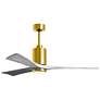 1_60" Patricia-3 Brushed Brass and Barn Wood LED Ceiling Fan