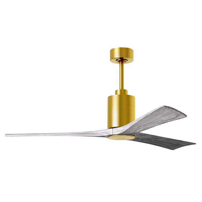Image 2 60" Patricia-3 Brushed Brass and Barn Wood LED Ceiling Fan more views