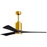 1_60" Patricia-3 Brushed Brass and Matte Black LED Ceiling Fan