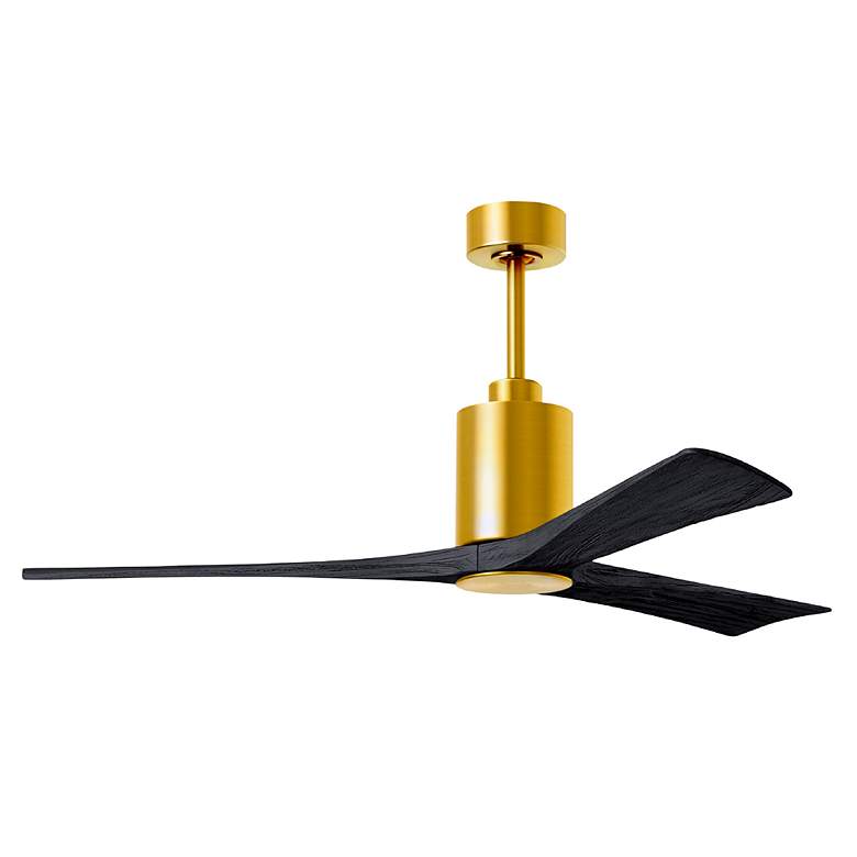 Image 2 60" Patricia-3 Brushed Brass and Matte Black LED Ceiling Fan more views