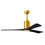2_60" Patricia-3 Brushed Brass and Matte Black LED Ceiling Fan more views