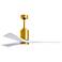60" Patricia-3 Brushed Brass and Matte White LED Ceiling Fan