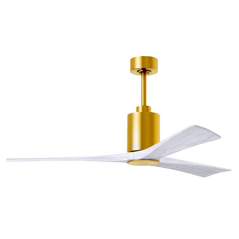 Image 2 60" Patricia-3 Brushed Brass and Matte White LED Ceiling Fan more views