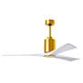 2_60" Patricia-3 Brushed Brass and Matte White LED Ceiling Fan more views