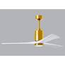 4_60" Patricia-3 Brushed Brass and Matte White LED Ceiling Fan more views