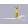 5_60" Patricia-3 Brushed Brass and Matte White LED Ceiling Fan more views