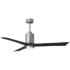 60" Patricia-3 Brushed Nickel and Black LED Ceiling Fan