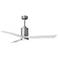 60" Patricia-3 Brushed Nickel and White LED Ceiling Fan