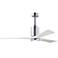 60" Patricia-3 Chrome LED Ceiling Fan w/ Matte White Blades