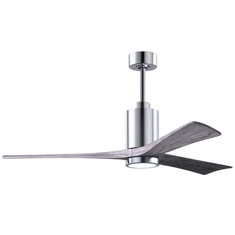 Image 1 60" Patricia-3 Chrome LED Ceiling Fan with Barn Wood Blades