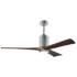 60" Patricia-3 Chrome LED Ceiling Fan with Walnut Blades