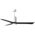 60" Patricia-3 Gloss White LED Ceiling Fan w/ Black Blades