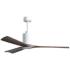 60" Patricia-3 Gloss White LED Ceiling Fan w/ Walnut Blades
