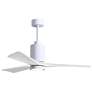 1_60" Patricia-3 Gloss White LED Ceiling Fan w/ White Blades