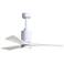 60" Patricia-3 Gloss White LED Ceiling Fan w/ White Blades