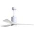 60" Patricia-3 Gloss White LED Ceiling Fan w/ White Blades