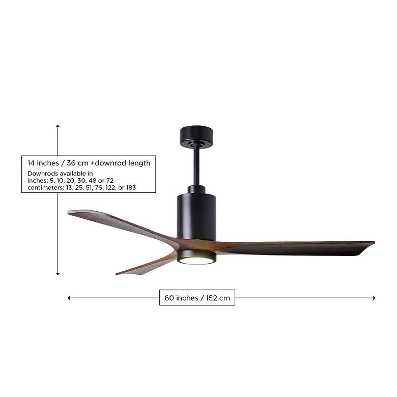 Image 3 60" Patricia-3 Gloss White LED Ceiling Fan w/ White Blades more views