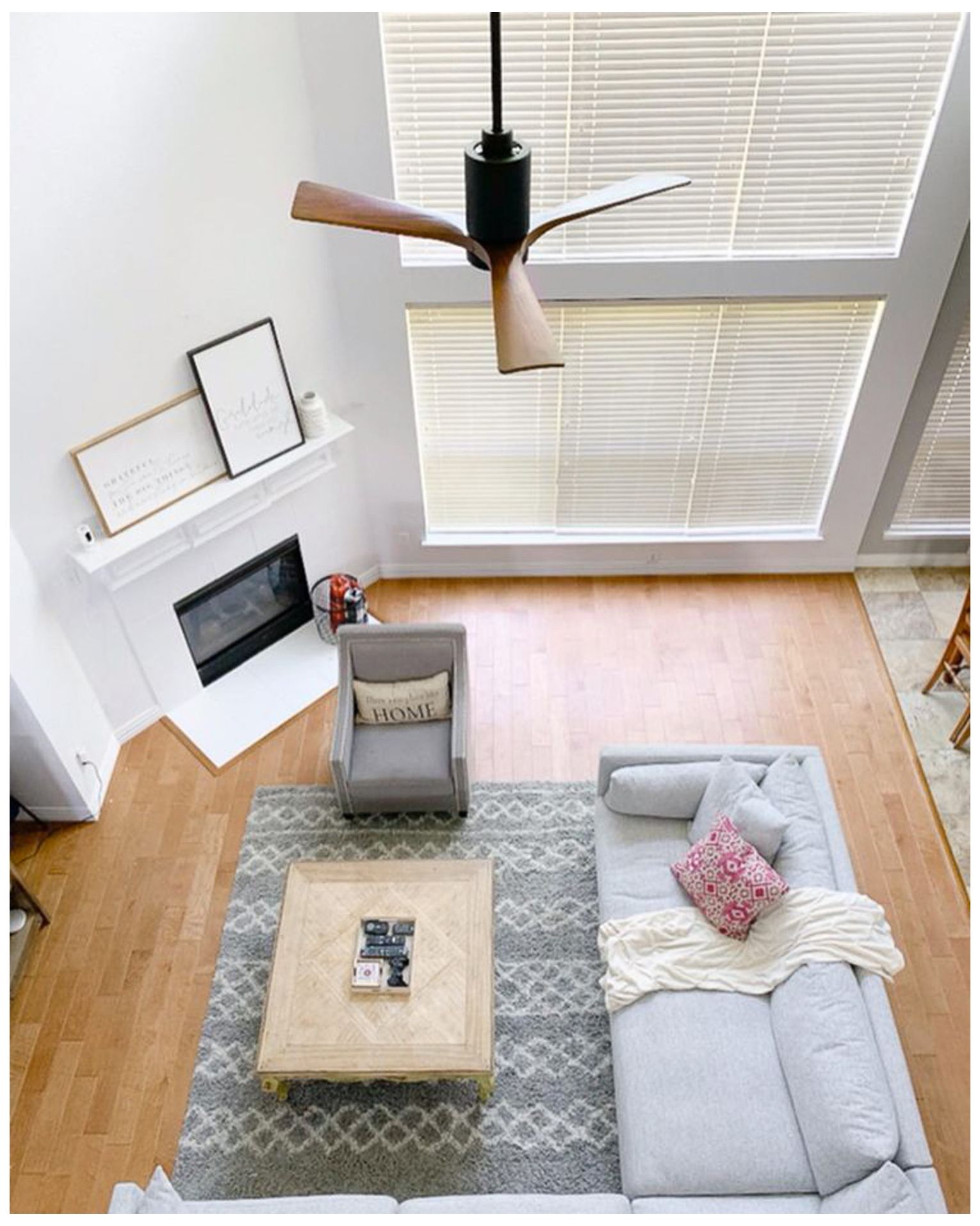 Image 6 60" Patricia-3 Matte Black LED Ceiling Fan w/ Walnut Blades more views
