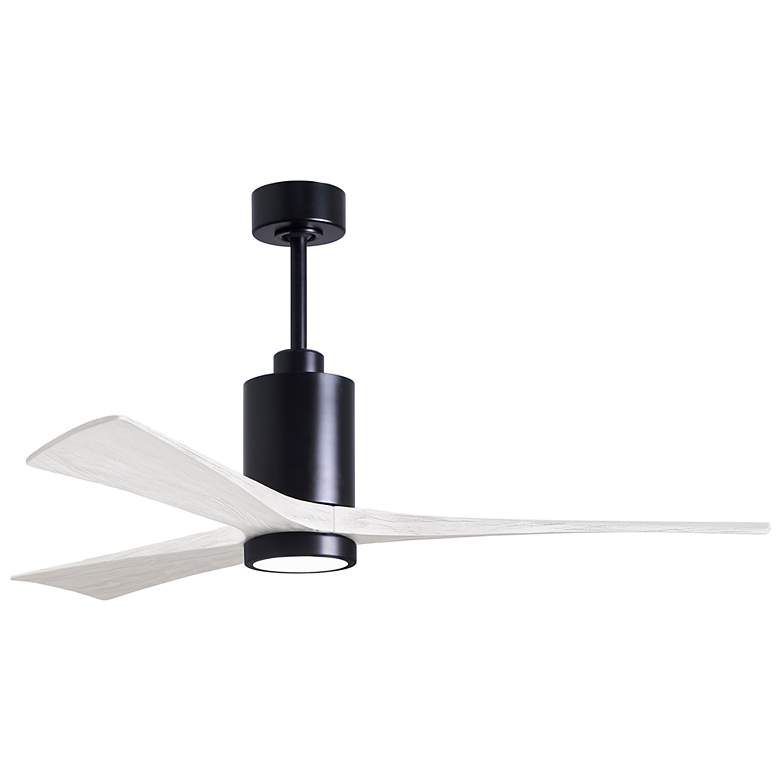 Image 1 60" Patricia-3 Matte Black LED Ceiling Fan with White Blades
