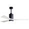 60" Patricia-3 Matte Black LED Ceiling Fan with White Blades